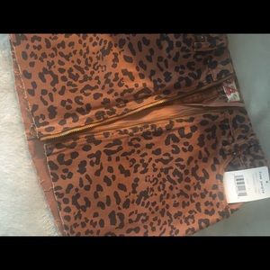 Denim leopard skirt by Free People